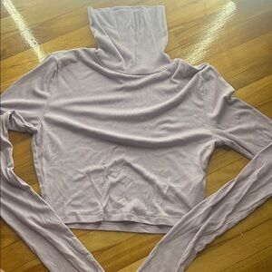 Lavender High-Neck Women's Crop Top